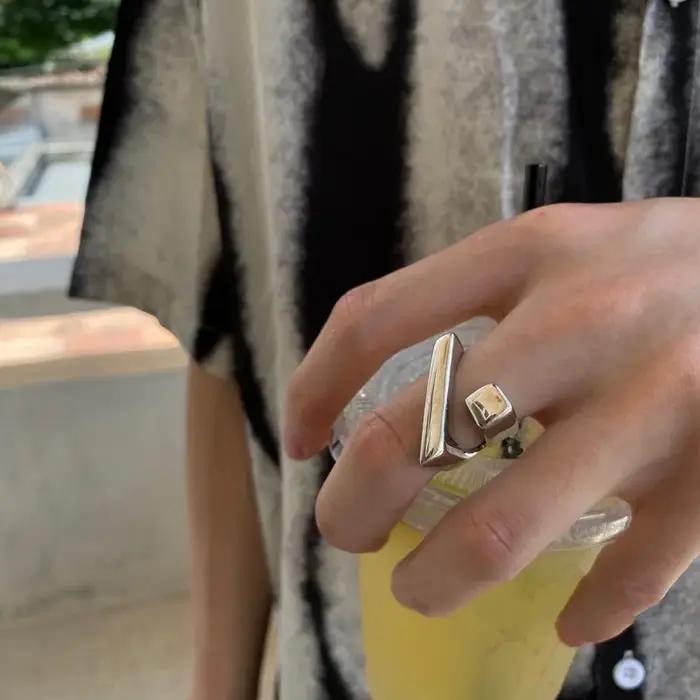 Bagues Ouvertes Géométriques Irrégulières pour Femme et Fille