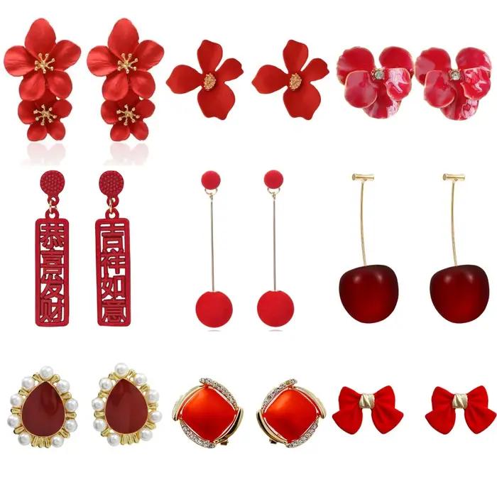 Boucles d'oreilles pendantes en forme de cerise pour femmes