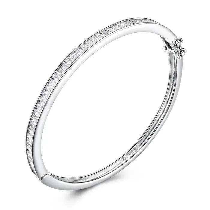 YLMyself – Bracelet de Tennis en argent Sterling 925, Baguette en cristal CZ, bijoux de mariée de luxe pour femmes
