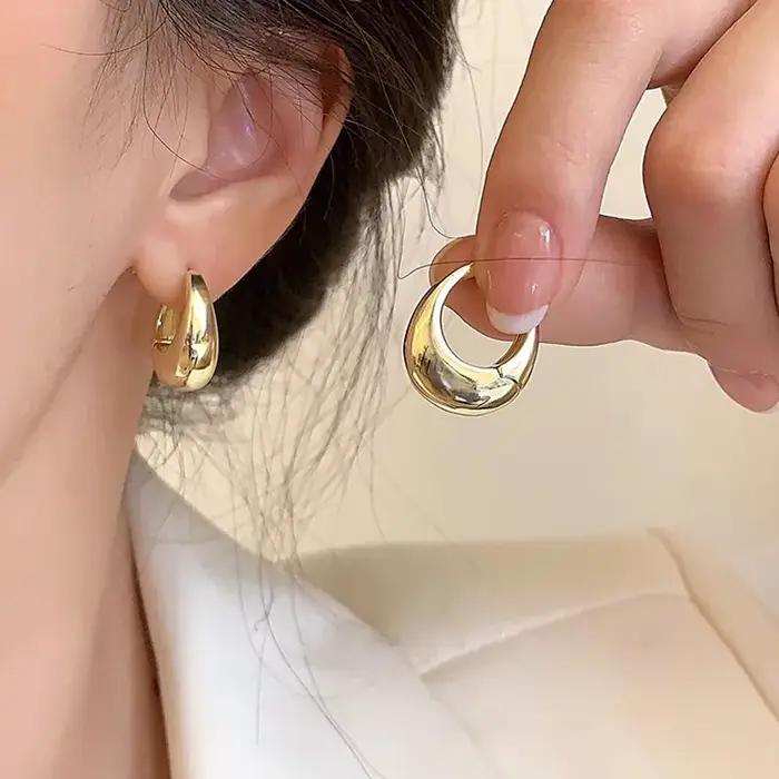 Boucles d'oreilles rondes vintage en argent regardé 925 pour femmes