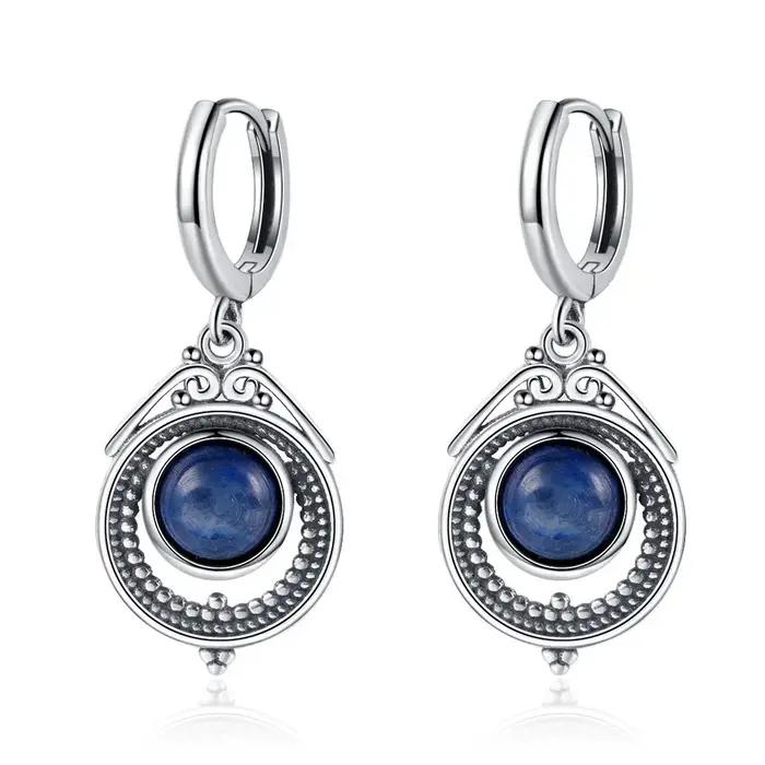 Boucles d'oreilles en argent Kyanite naturelle pour femmes