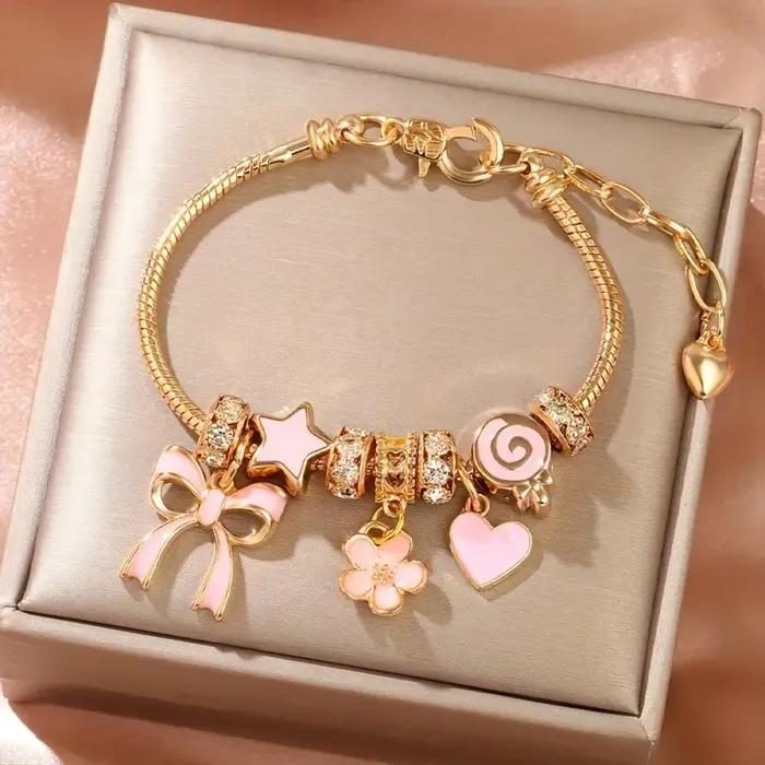 Bracelet réglable en forme de cœur pour femmes