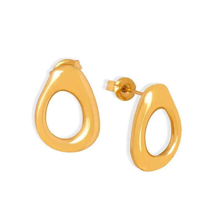 Boucles d'oreilles créoles géométriques pour femmes et filles