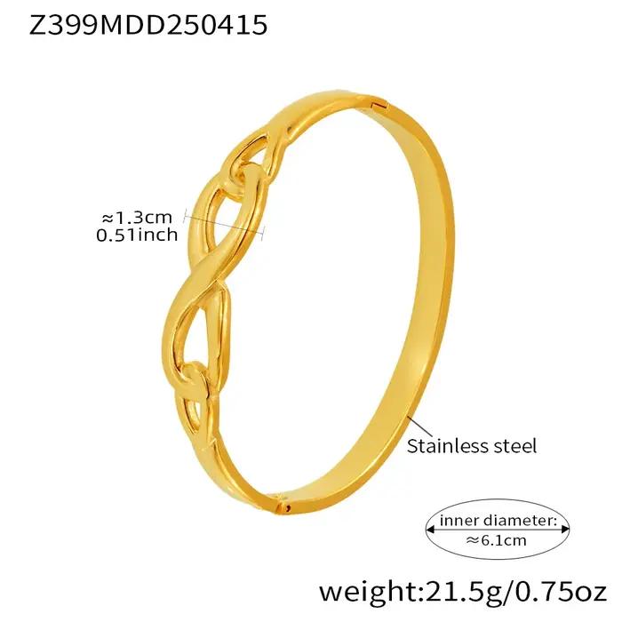 Amaiyllis léger luxe Iinfinite amour creux Bracelet Niche en acier inoxydable en forme de 8 à la mode personnalisé