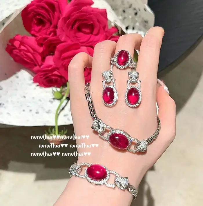 Ensemble de bijoux en argent léopard vintage pour femme