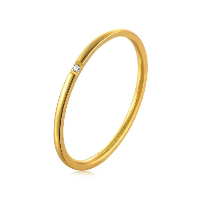 Bague en CZ Ultra fine de 1mm