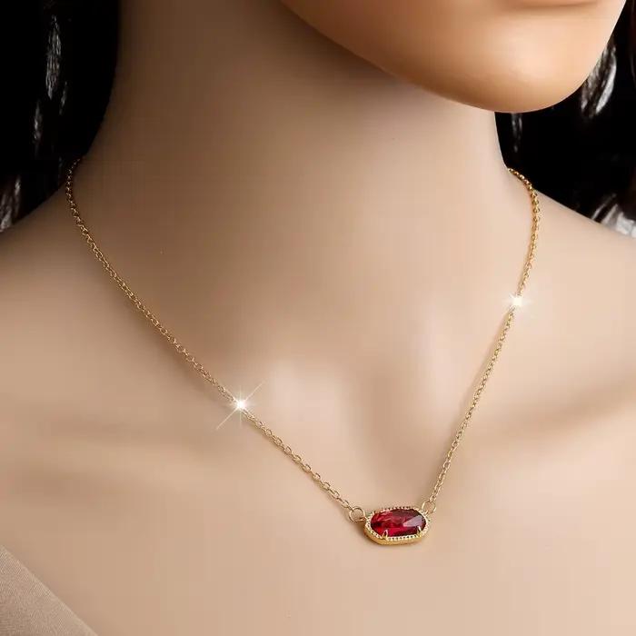 Collier pendentif en pierre précieuse de cristal pour femmes