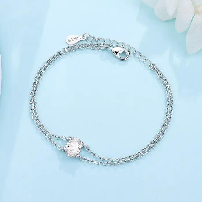 Bracelet en argent sterling S925 Orstarry, multi-styles, polyvalent, chaîne exquise, bracelet à breloques réglable, bijoux cadeau
