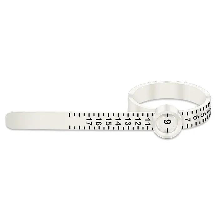Outil de mesure de taille de bague UK/US/EU avec loupe, jauge de doigt, testeur authentique de taill