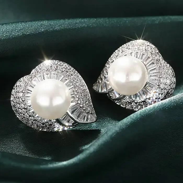 Huitan – boucles d'oreilles fantaisie en fausses perles pour femmes
