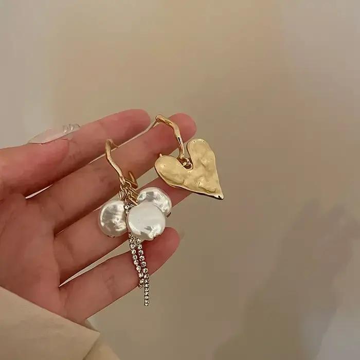 Boucles d'oreilles pendantes à pampilles baroques pour femmes