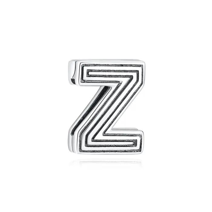 Bracelet en argent sterling 925 orjaer avec lettres A-Z et pierres de zirconium blanc pour femmes occassions spéciales
