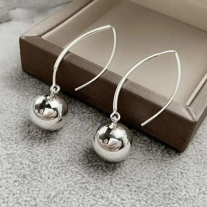 XIYANIKE été élégant boule longue goutte boucles d'oreilles pour femmes fille nouvelle mode bijoux