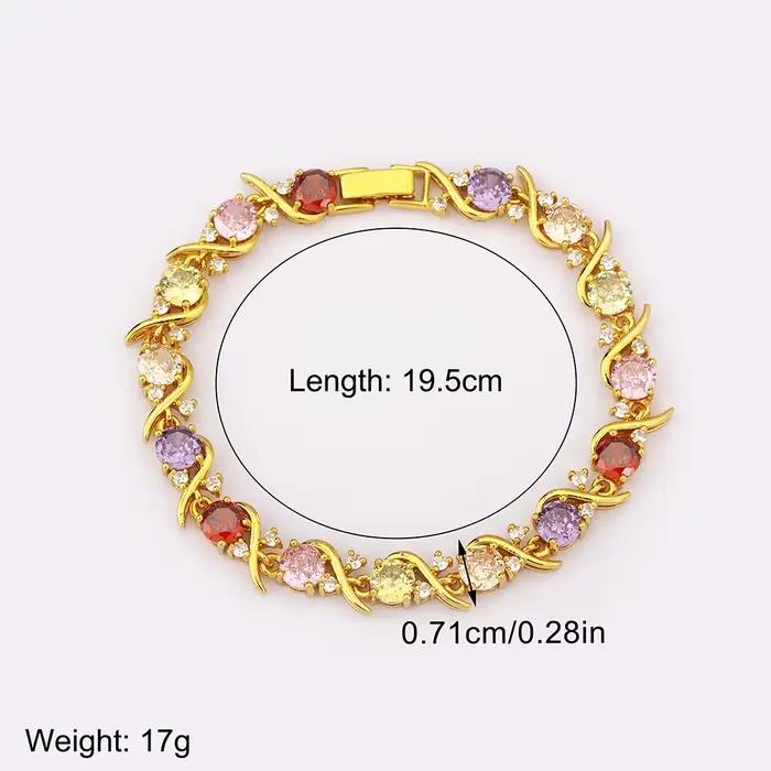 Nidin-Bracelets à breloques en cristal brillant pavé esthétique élégant pour femme