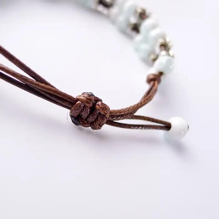 Bracelets en perles de céramique pour femmes, faits à la main, style bohème