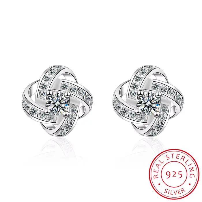 Boucles d'oreilles en argent Sterling 925 pour femmes, bijoux en argent Sterling, zircone, cœur éter
