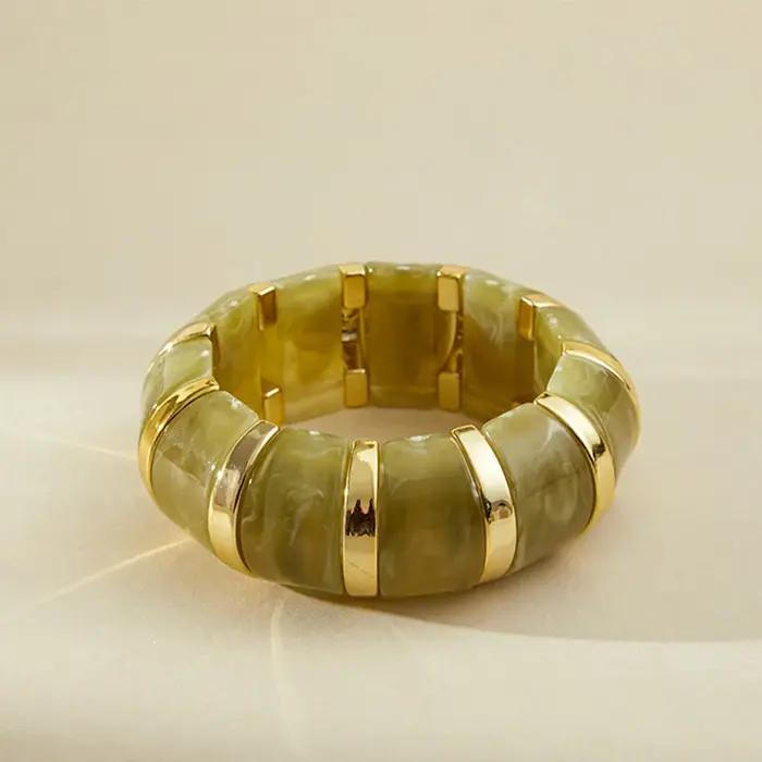 Grands Bracelets élastiques pour femmes, multicolores, épais, lourd, nouveaux Styles, bijoux à la mo