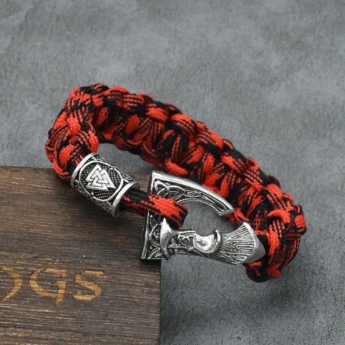 Bracelets en perles Runes Viking Nordiques Trinité pour Hommes