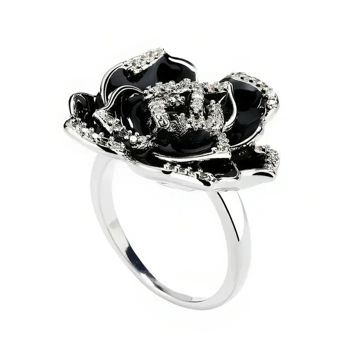 Bagues en forme de fleur rose pour femme