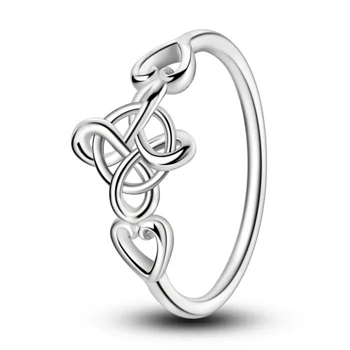 Bague en argent Sterling 925 avec nœud celtique élégante pour femmes et filles cadeau d'anniversaire occasion spéciale traditionnelle design original