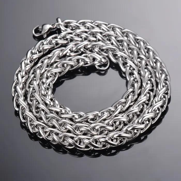 1 pièce largeur 2.5mm/3mm/4mm/5mm/6mm collier de chaîne à maillons de quille pour hommes femmes
