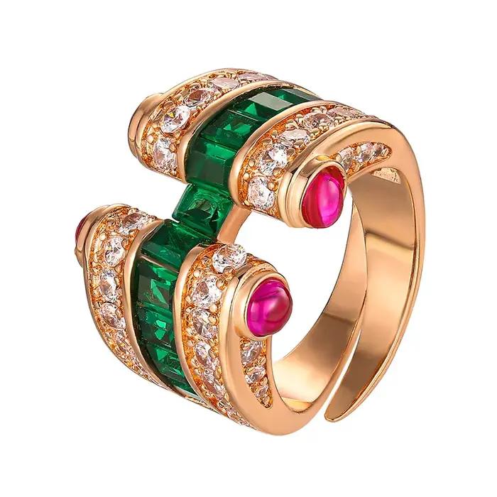 Bague ouverte réglable de luxe pour femmes