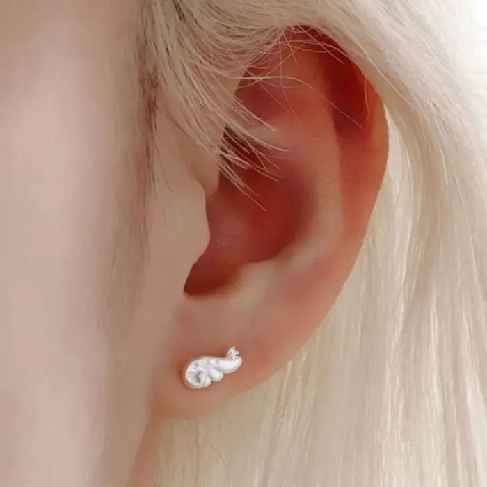 PANJBJ – boucles d'oreilles en argent Sterling 925 pour femmes