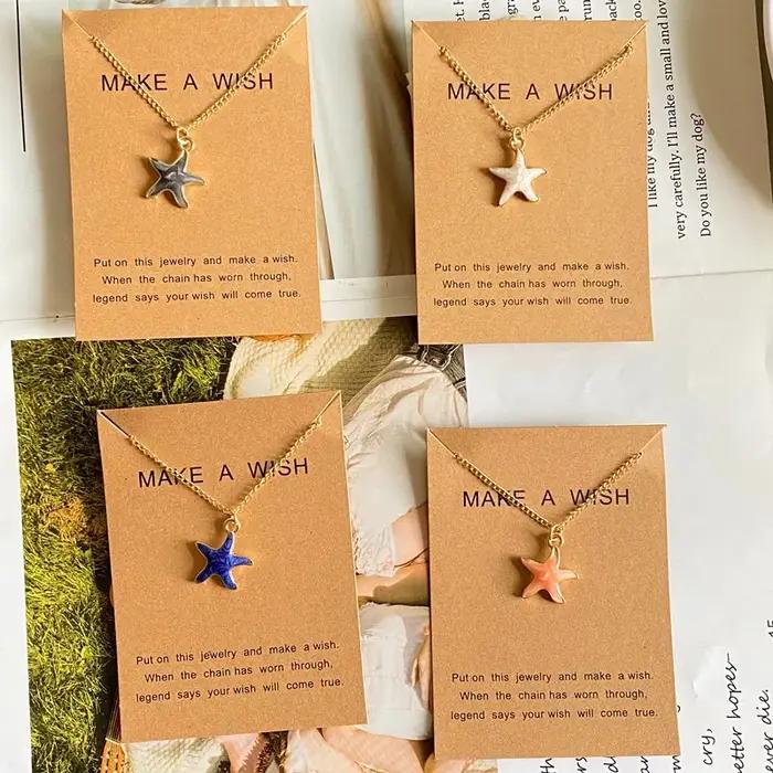 Collier étoile de mer pour cadeau de vacances d'été