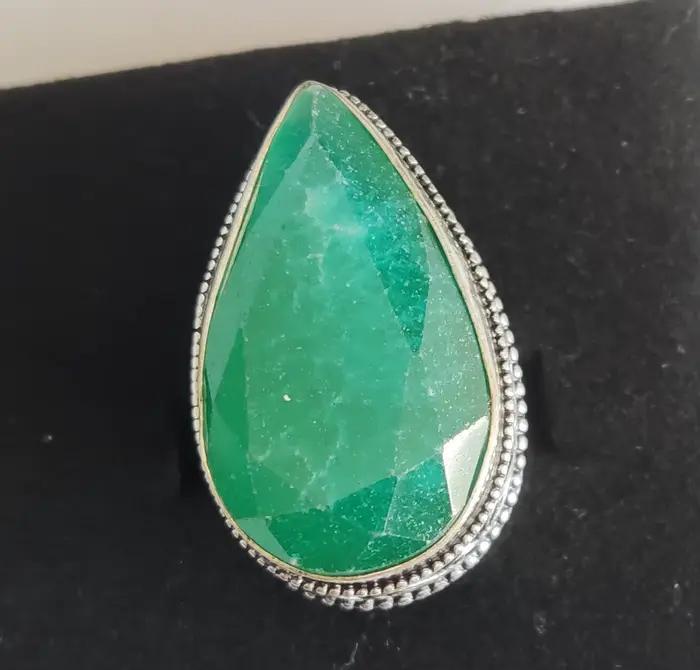 Bague en émeraudes véritables, bijoux pour femmes, cadeau