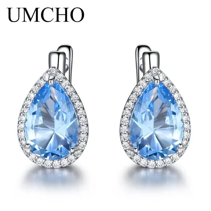 Boucles d'oreilles coupe poire en argent Sterling 925