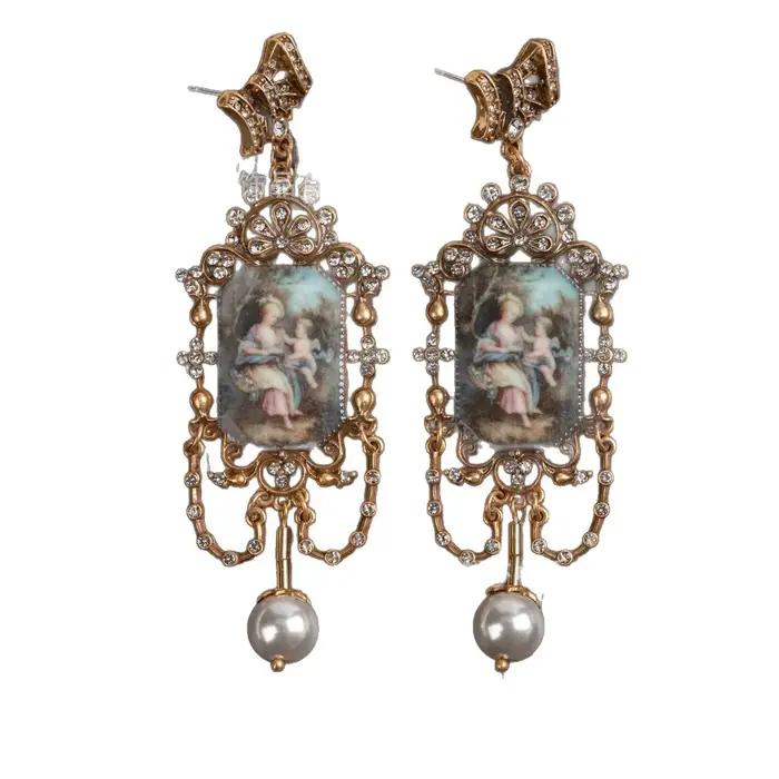 Boucles d'oreilles Vintage de Style cour française
