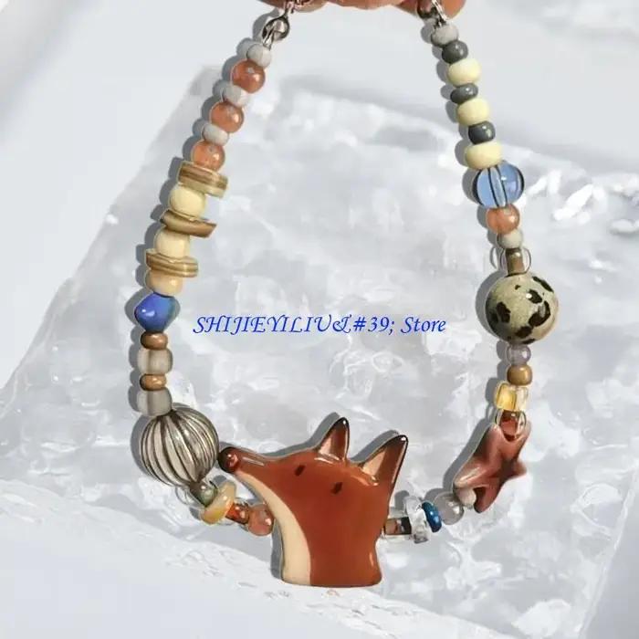 E21F – Bracelet renard coloré