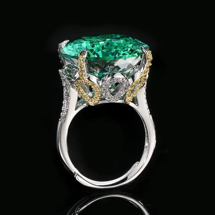 Bague ovale en saphir Tourmaline Paraiba