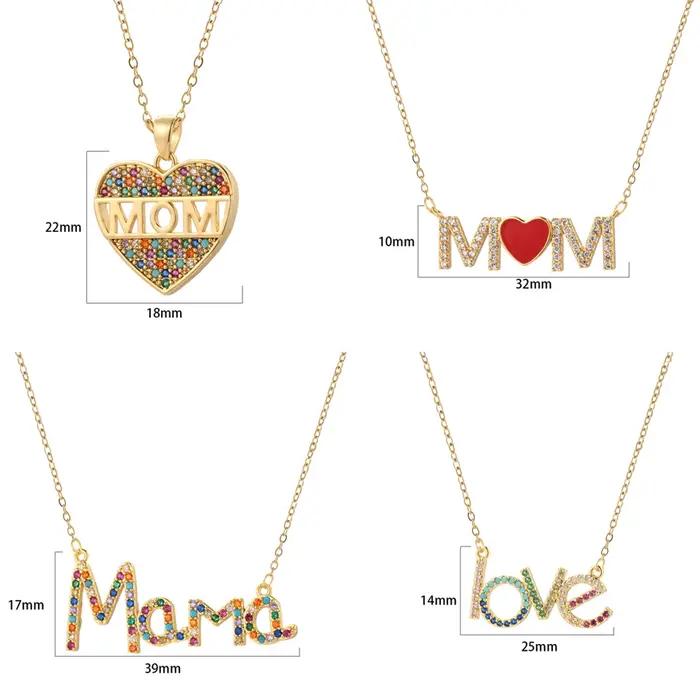 Collier en forme de cœur et de lettre pour femme