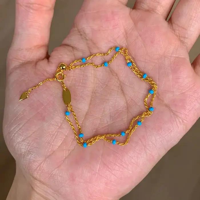Bracelet minimaliste en chaîne Figaro pour femme