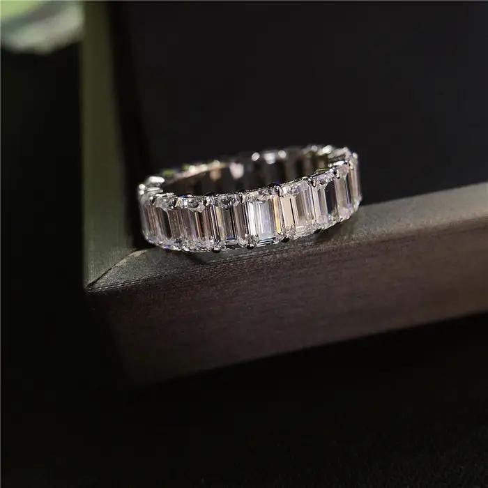 Bague en platine solide PT950 pour filles