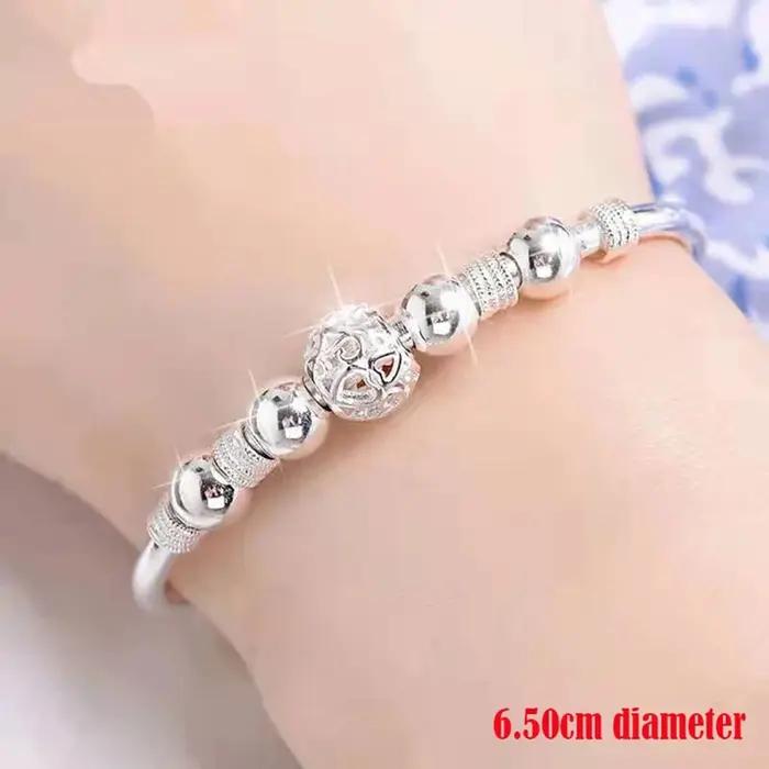 Bracelet à perles en argent sterling 925 pour femmes