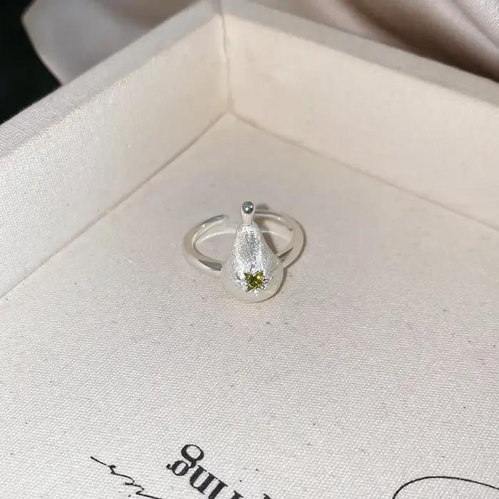Bague ouverte Design Sense en zircon et perle parfumée, Nouveauté 2026, style Ins, pour l'index, luxe léger, haute qualité, bijoux pour hommes