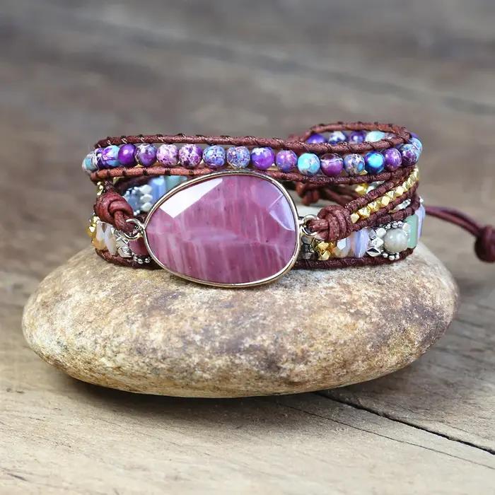 Bracelet Rond en Cuir Exclusif à 3 Brins