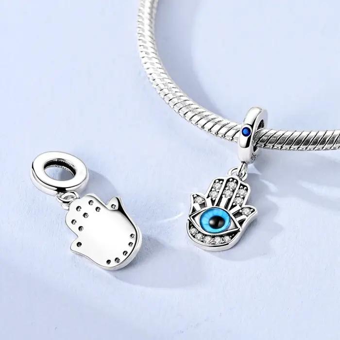 Breloques main de Fatima en argent Sterling 925