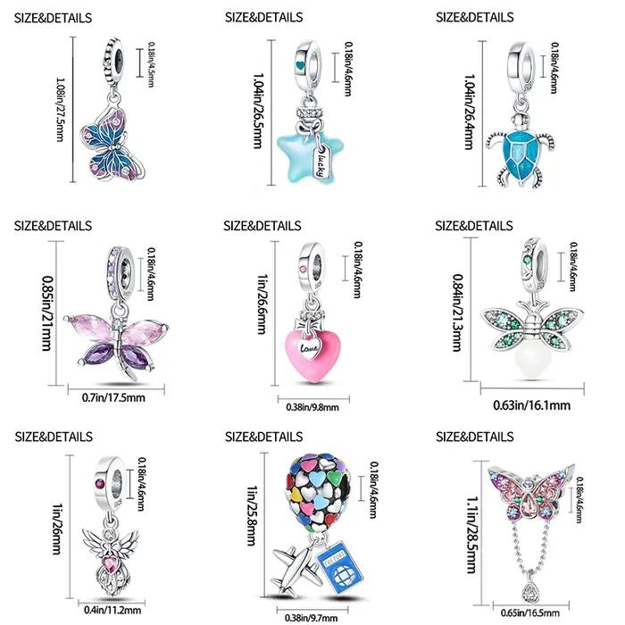 Fit Qikaola 925 Bracelets originaux bleu Zircon hibou lumineux tortue de mer poulpe 925 argent breloques perles bricolage anniversaire bijoux cadeau