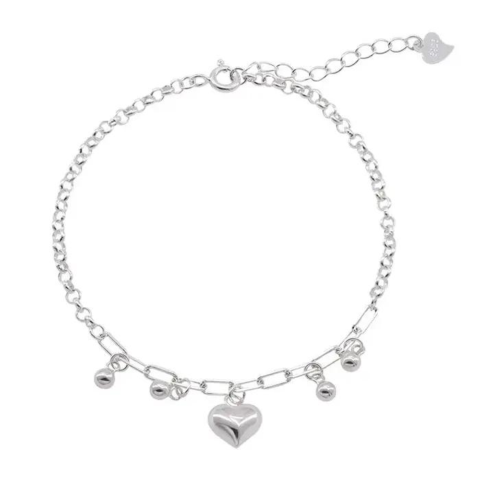 Bracelet rétro en argent Sterling 100% massif pour femmes
