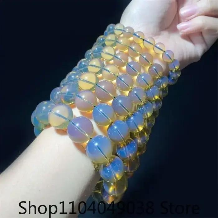 Bracelet de perles de bouddha en ambre bleu naturel, bijoux de haute qualité pour occasions spéciales, cadeau de vacances, bijoux de mode élégants, bracelet à brins unisexe