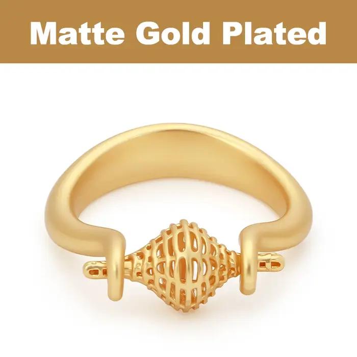IVOG – bague gourde rétro en maille creuse pour femmes, anneau rotatif à la mode audacieuse, bijoux