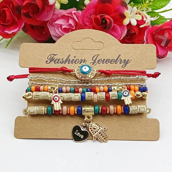 Ensemble de bracelets main de Fatima pour femme