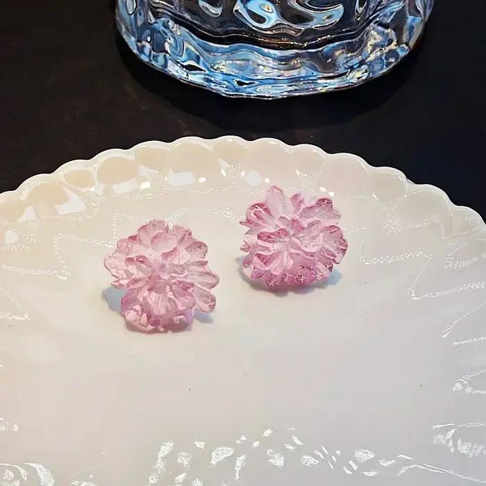Nouvelles grandes fleurs blanches boucles d'oreilles pour femmes personnalité mode conception Unique Brincos bijoux de mariage en gros cadeau d'anniversaire