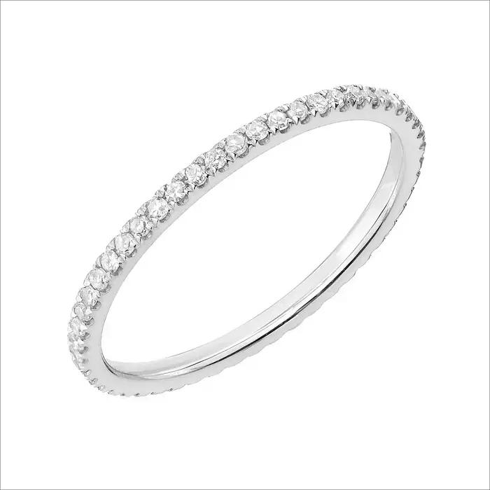 1/3 pièces mince délicat empilable anneau Mariasz minimaliste pleine éternité bande cubique zircone couleur or plaqué pavé anneaux pour les femmes