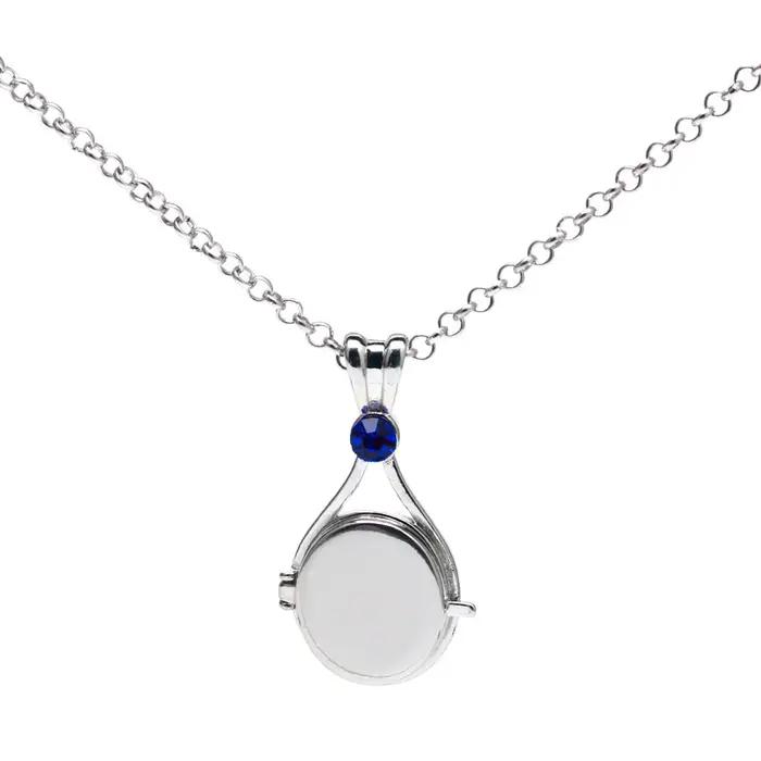 Collier médaillon sirène en acier inoxydable argenté, pendentif sirène H2O, ensemble de 3 types de c