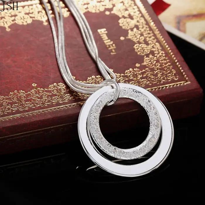 Collier exquis en argent regardé 925 pour femme
