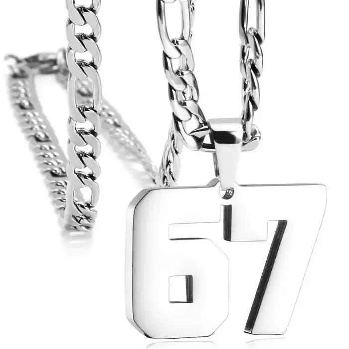 67 Collier Six Seven Meme Pendentif Nouveauté Numéro Bijoux Cadeau pour Femmes et Hommes